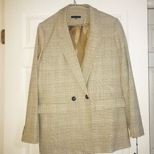 NWT Tommy Hilfiger Blazer Suit Separate Jacket Tan/Brown Houndstooth Size 14